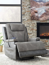 4Z-Peaceful Pause Slate Power Lift Recliner from Ashley - Luna Furniture
