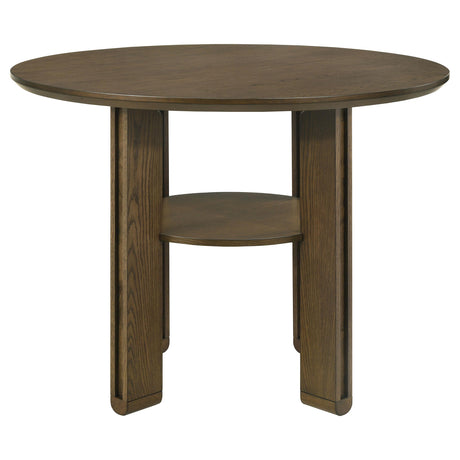 Ottowa Brown Round Wood Counter Height Dining Room Set from Coaster - Luna Furniture