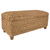 Laughton Natural Hand-Woven Banana Leaf Storage Bench from Coaster - Luna Furniture