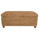 Laughton Natural Hand-Woven Banana Leaf Storage Bench from Coaster - Luna Furniture