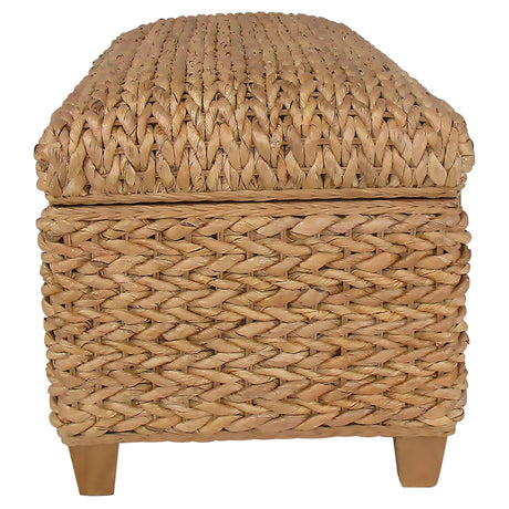 Laughton Natural Hand-Woven Banana Leaf Storage Bench from Coaster - Luna Furniture