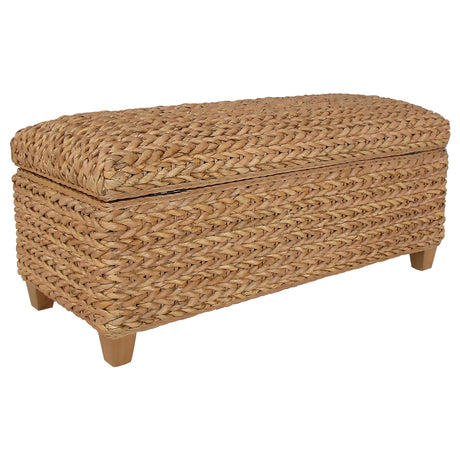 Laughton Natural Hand-Woven Banana Leaf Storage Bench from Coaster - Luna Furniture