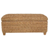 Laughton Natural Hand-Woven Banana Leaf Storage Bench from Coaster - Luna Furniture