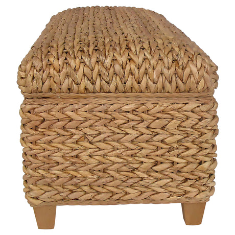 Laughton Natural Hand-Woven Banana Leaf Storage Bench from Coaster - Luna Furniture