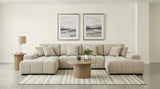 Cannella Beige U-Shaped Double Chaise 3-Piece Sectional from Coaster - Luna Furniture