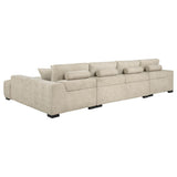 Cannella Beige U-Shaped Double Chaise 3-Piece Sectional from Coaster - Luna Furniture