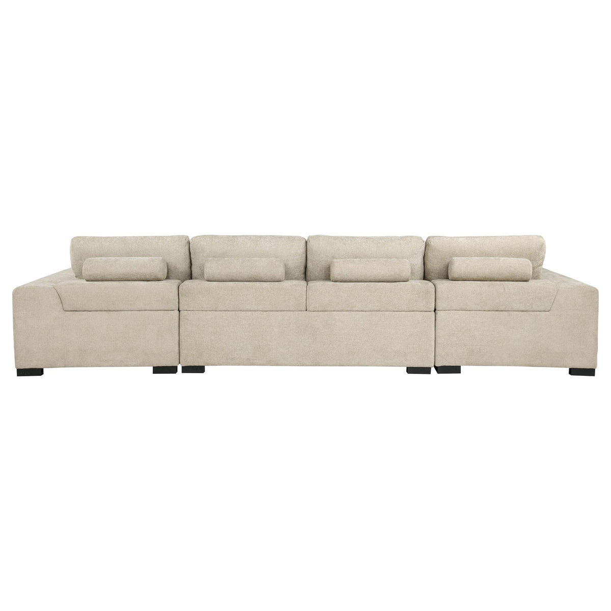 Cannella Beige U-Shaped Double Chaise 3-Piece Sectional from Coaster - Luna Furniture