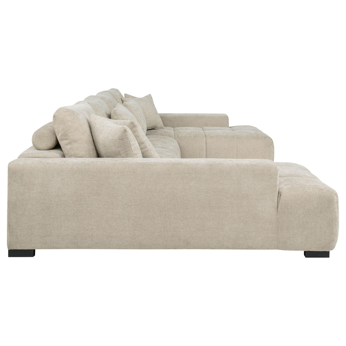 Cannella Beige U-Shaped Double Chaise 3-Piece Sectional from Coaster - Luna Furniture