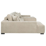 Cannella Beige U-Shaped Double Chaise 3-Piece Sectional from Coaster - Luna Furniture