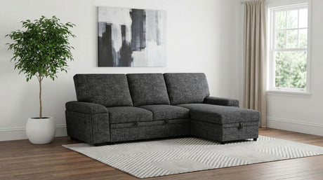 Demko Granite Sleeper Sectional Sofa with Speaker and Storage Chaise from Coaster - Luna Furniture
