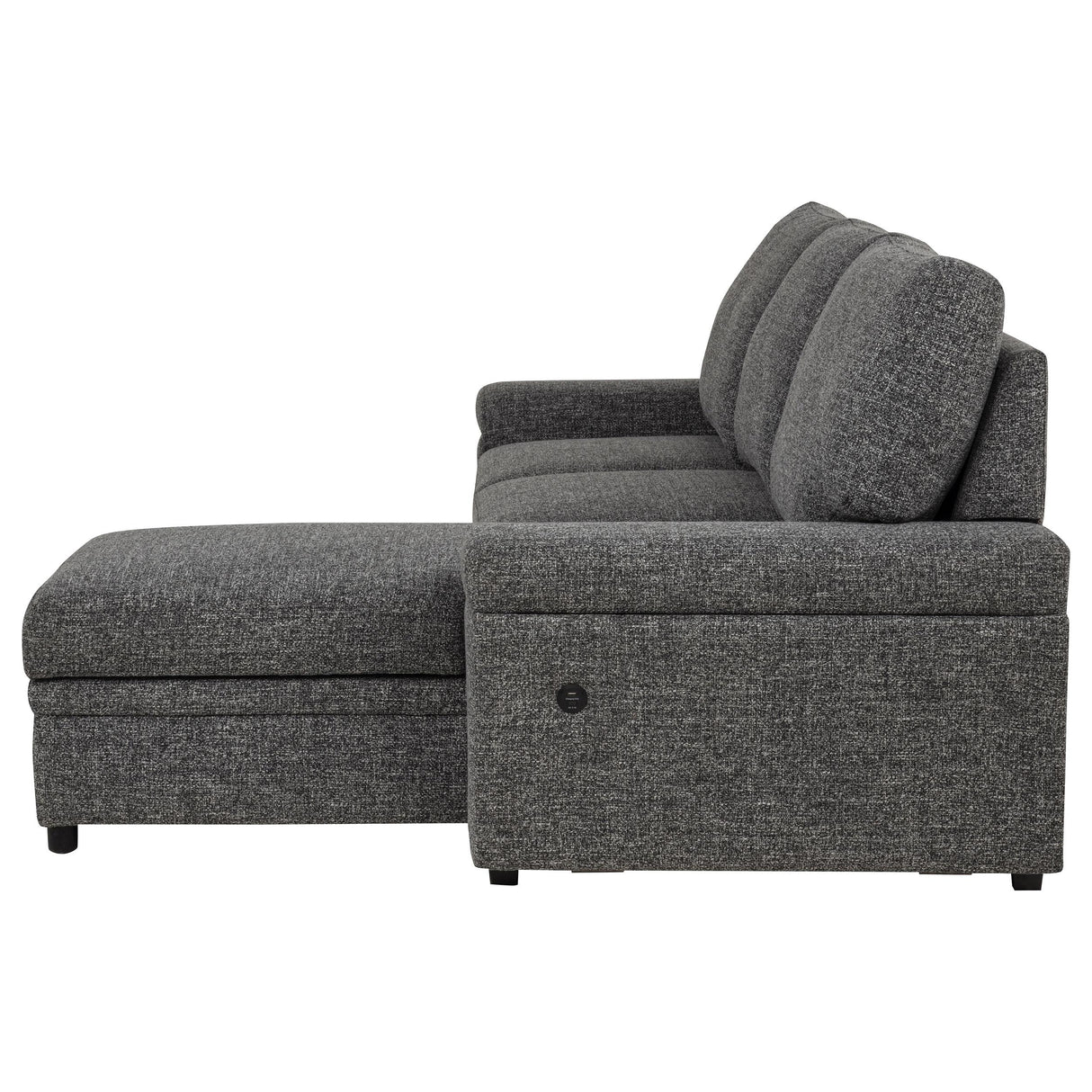 Demko Granite Sleeper Sectional Sofa with Speaker and Storage Chaise from Coaster - Luna Furniture