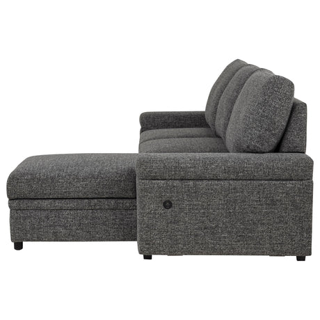 Demko Granite Sleeper Sectional Sofa with Speaker and Storage Chaise from Coaster - Luna Furniture