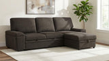 Demko Brown Sleeper Sectional Sofa with Speaker and Storage Chaise from Coaster - Luna Furniture