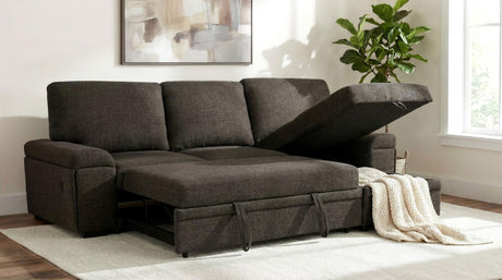 Demko Brown Sleeper Sectional Sofa with Speaker and Storage Chaise from Coaster - Luna Furniture