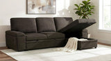 Demko Brown Sleeper Sectional Sofa with Speaker and Storage Chaise from Coaster - Luna Furniture