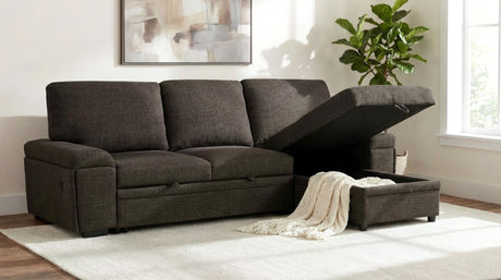 Demko Brown Sleeper Sectional Sofa with Speaker and Storage Chaise from Coaster - Luna Furniture