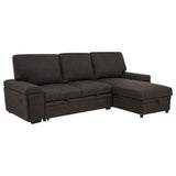 Demko Brown Sleeper Sectional Sofa with Speaker and Storage Chaise from Coaster - Luna Furniture