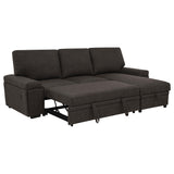 Demko Brown Sleeper Sectional Sofa with Speaker and Storage Chaise from Coaster - Luna Furniture