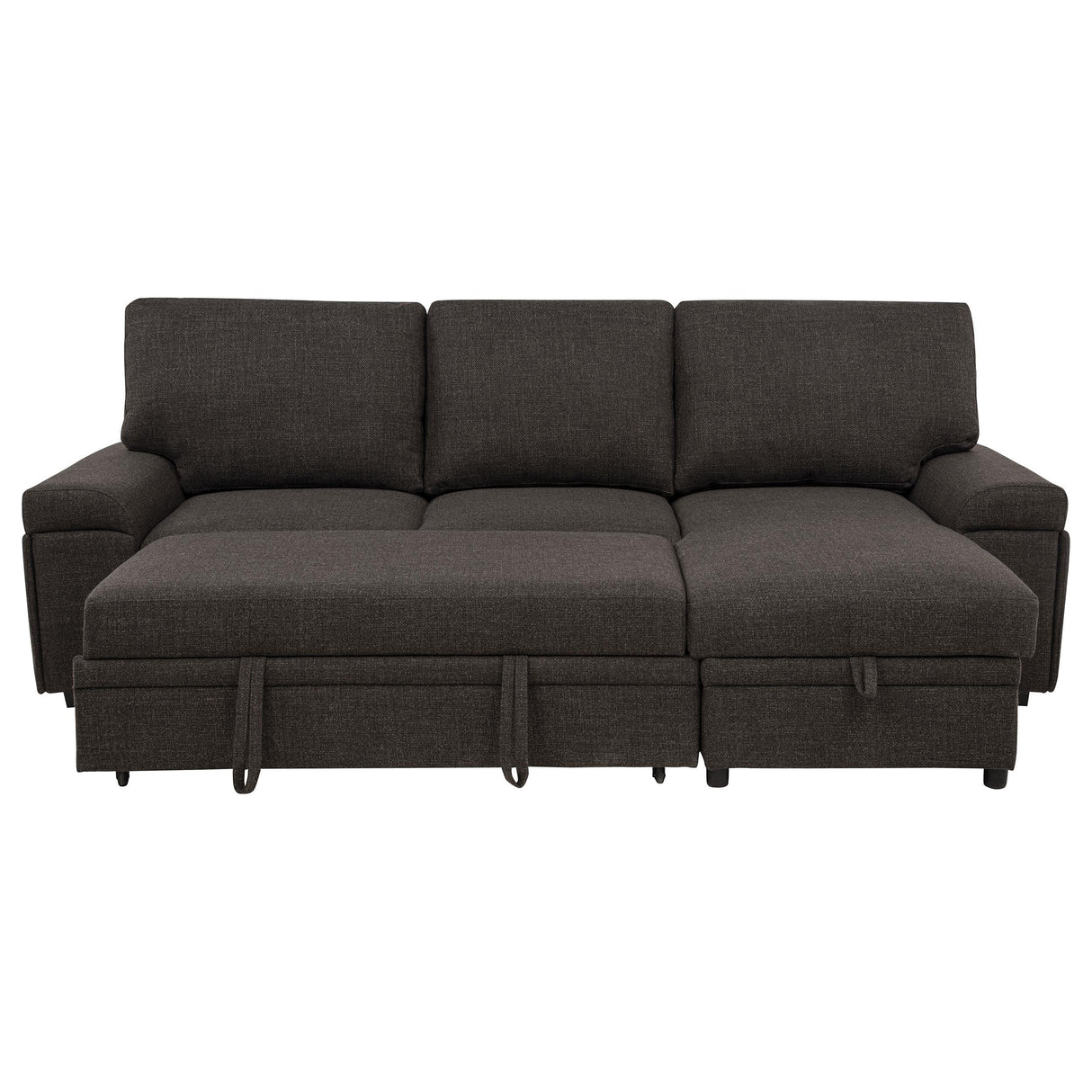 Demko Brown Sleeper Sectional Sofa with Speaker and Storage Chaise from Coaster - Luna Furniture