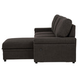 Demko Brown Sleeper Sectional Sofa with Speaker and Storage Chaise from Coaster - Luna Furniture