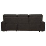 Demko Brown Sleeper Sectional Sofa with Speaker and Storage Chaise from Coaster - Luna Furniture