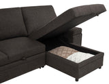Demko Brown Sleeper Sectional Sofa with Speaker and Storage Chaise from Coaster - Luna Furniture