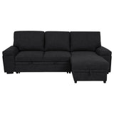 Demko Black Sleeper Sectional Sofa with Speaker and Storage Chaise from Coaster - Luna Furniture