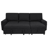 Demko Black Sleeper Sectional Sofa with Speaker and Storage Chaise from Coaster - Luna Furniture
