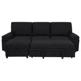 Demko Black Sleeper Sectional Sofa with Speaker and Storage Chaise from Coaster - Luna Furniture