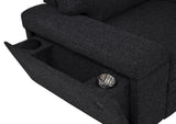 Demko Black Sleeper Sectional Sofa with Speaker and Storage Chaise from Coaster - Luna Furniture
