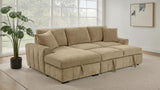 Pastrana Camel Upholstered Sleeper Sectional Sofa with LAF Chaise from Coaster - Luna Furniture