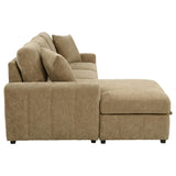 Pastrana Camel Upholstered Sleeper Sectional Sofa with LAF Chaise from Coaster - Luna Furniture