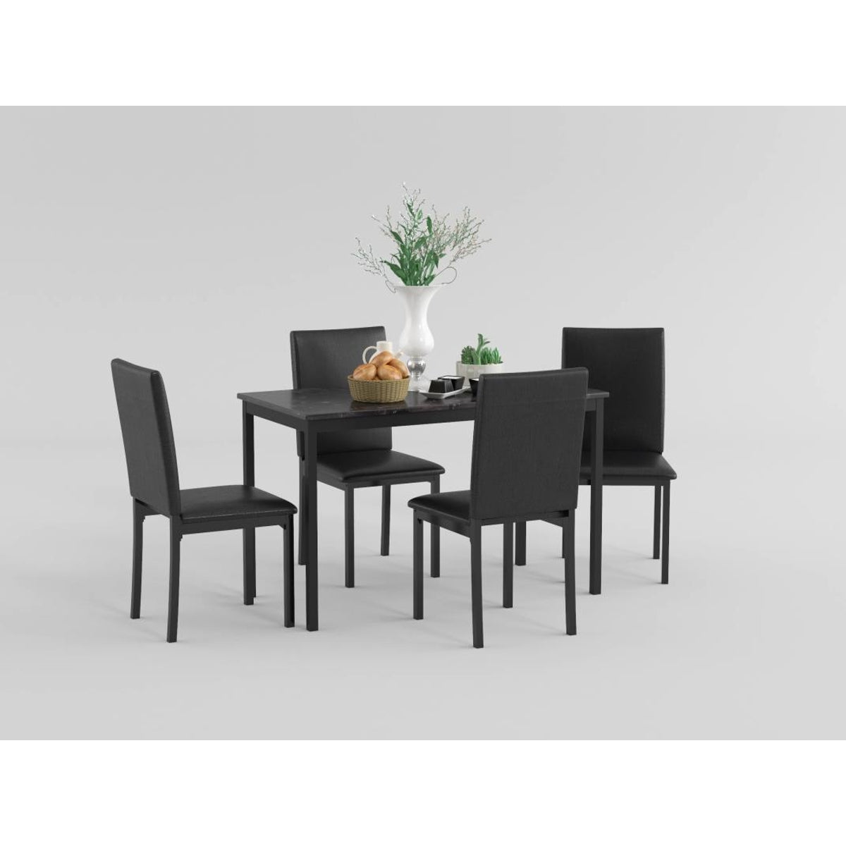 Tempe Brown/Black Marble-Top Dining Table from Homelegance - Luna Furniture