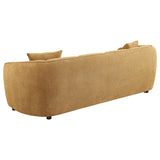 Aleisha Mustard Yellow 2-piece Chenille Upholstered Sofa Set from Coaster - Luna Furniture