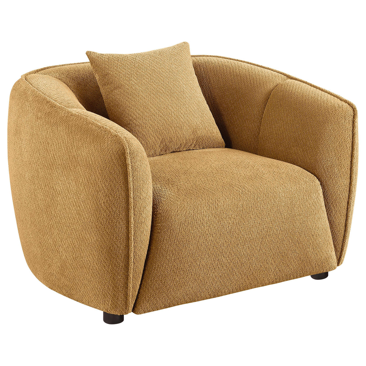 Aleisha Mustard Yellow 3-piece Chenille Upholstered Living Room Set from Coaster - Luna Furniture