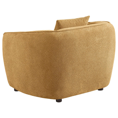Aleisha Mustard Yellow 3-piece Chenille Upholstered Living Room Set from Coaster - Luna Furniture