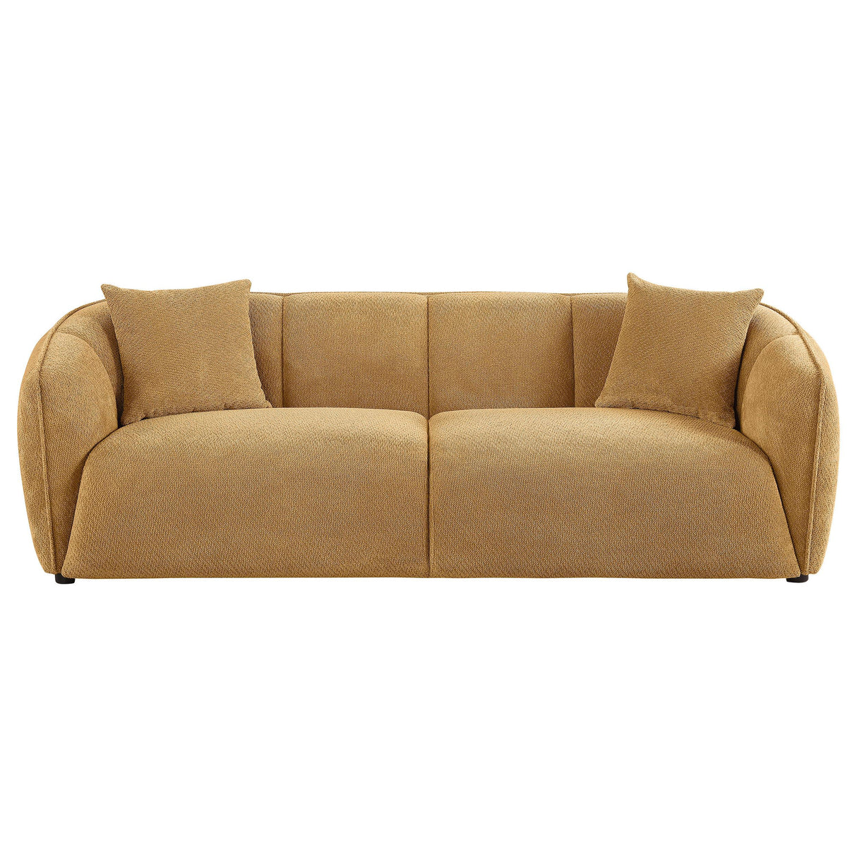 Aleisha Mustard Yellow Chenille Upholstered Sofa from Coaster - Luna Furniture