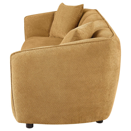 Aleisha Mustard Yellow Chenille Upholstered Sofa from Coaster - Luna Furniture
