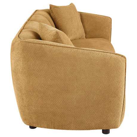 Aleisha Mustard Yellow Chenille Upholstered Sofa from Coaster - Luna Furniture