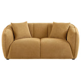 Aleisha Mustard Yellow Chenille Upholstered Loveseat from Coaster - Luna Furniture
