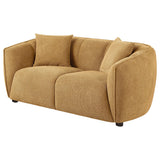 Aleisha Mustard Yellow Chenille Upholstered Loveseat from Coaster - Luna Furniture