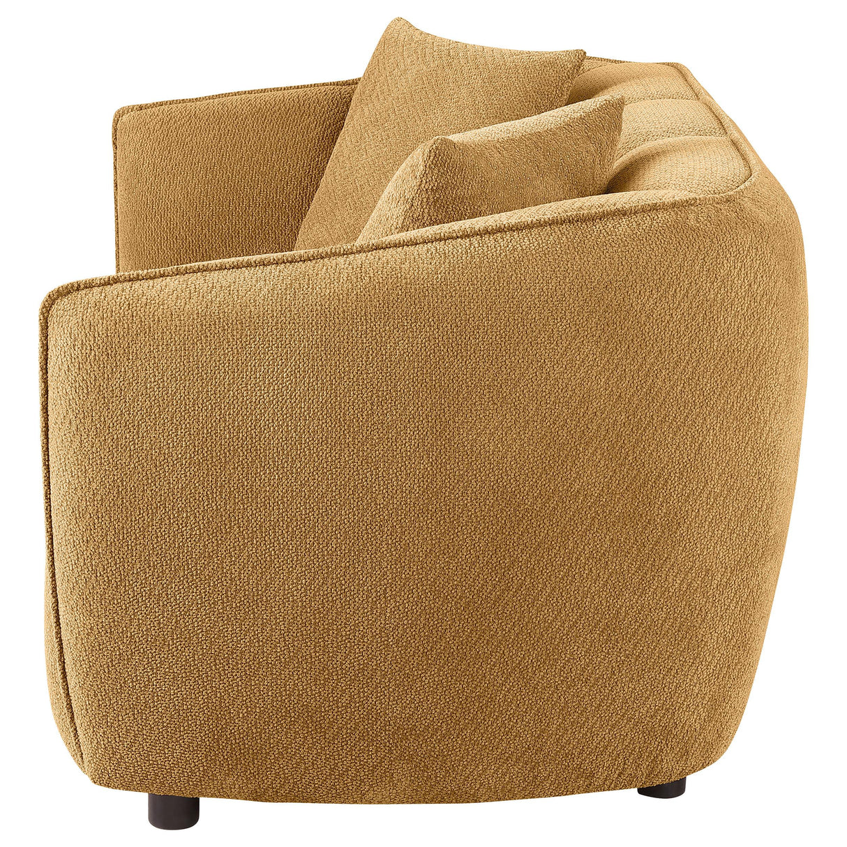 Aleisha Mustard Yellow Chenille Upholstered Loveseat from Coaster - Luna Furniture
