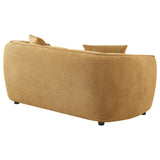 Aleisha Mustard Yellow Chenille Upholstered Loveseat from Coaster - Luna Furniture