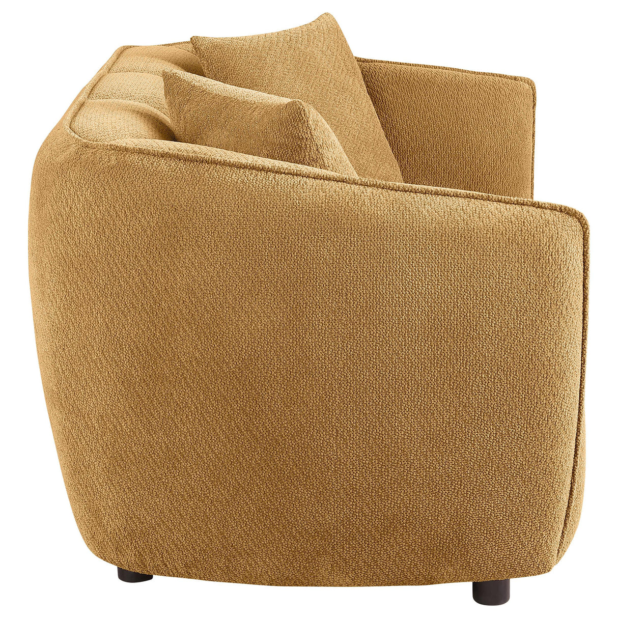Aleisha Mustard Yellow Chenille Upholstered Loveseat from Coaster - Luna Furniture
