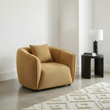 Aleisha Mustard Yellow Chenille Upholstered Accent Chair from Coaster - Luna Furniture