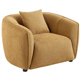 Aleisha Mustard Yellow Chenille Upholstered Accent Chair from Coaster - Luna Furniture