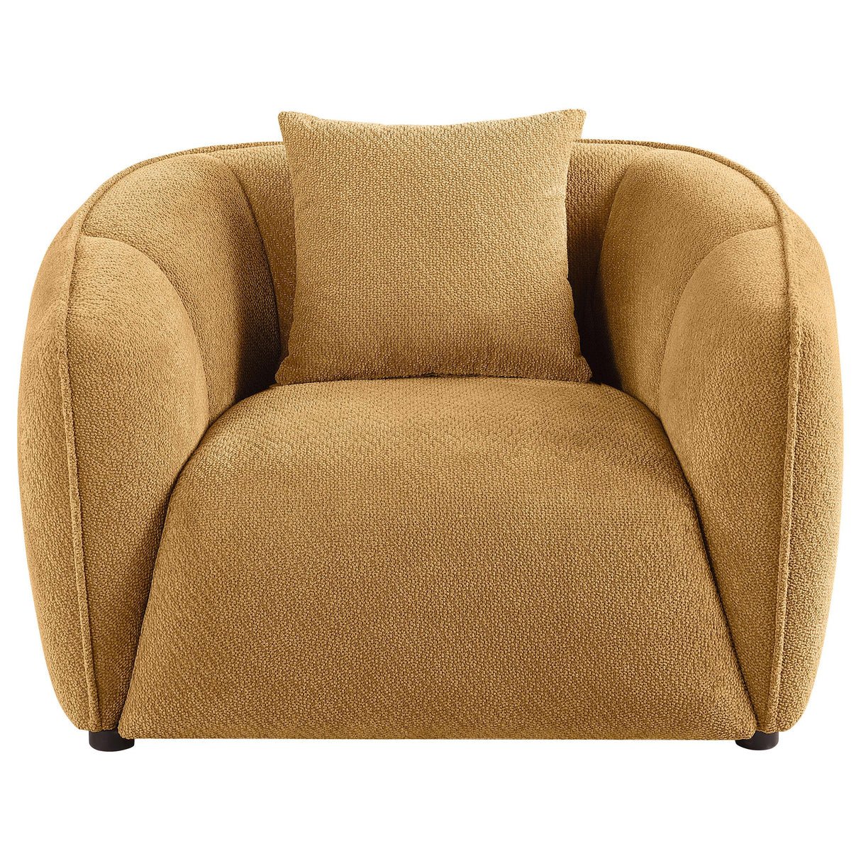 Aleisha Mustard Yellow Chenille Upholstered Accent Chair from Coaster - Luna Furniture