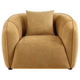 Aleisha Mustard Yellow Chenille Upholstered Accent Chair from Coaster - Luna Furniture