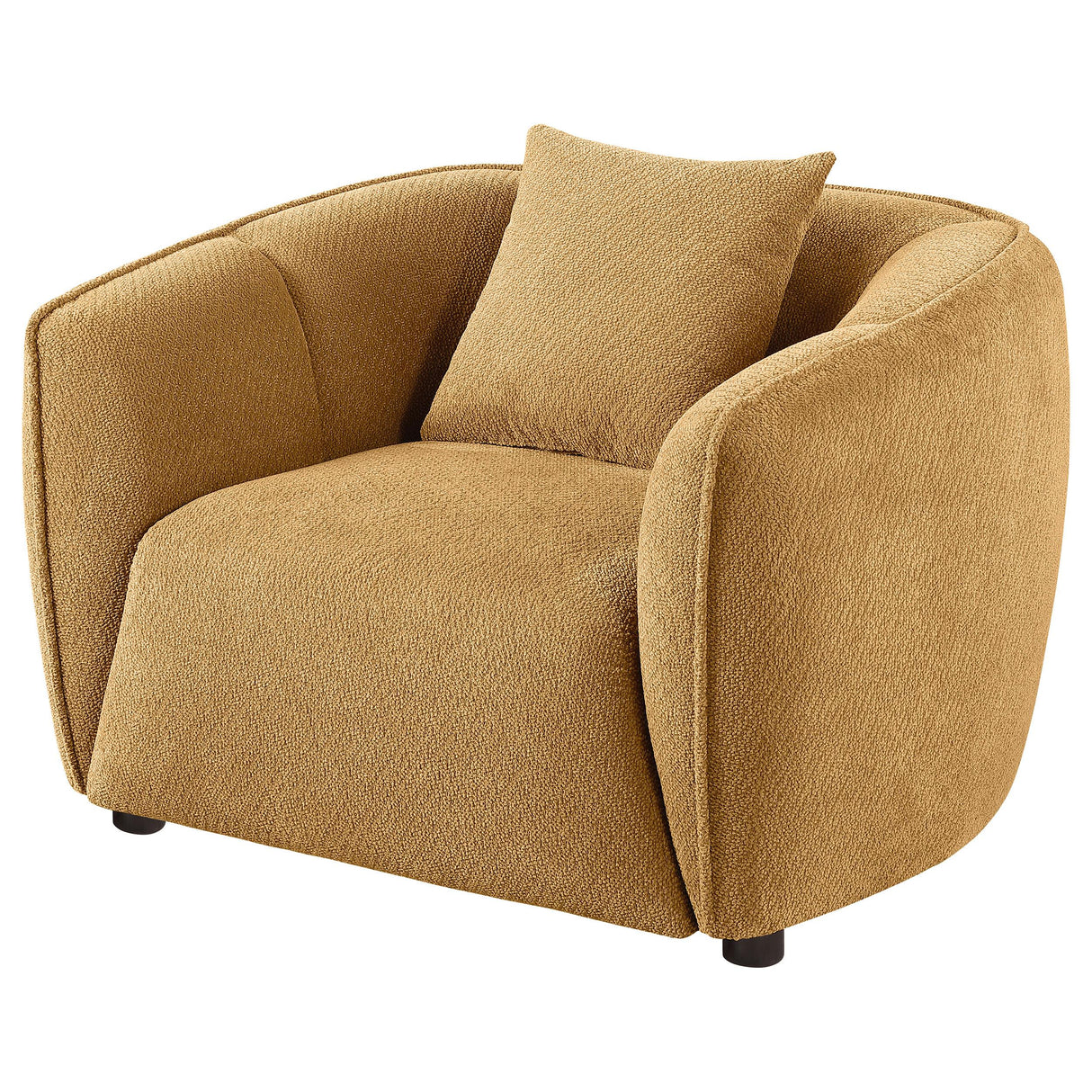Aleisha Mustard Yellow Chenille Upholstered Accent Chair from Coaster - Luna Furniture