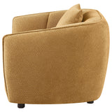 Aleisha Mustard Yellow Chenille Upholstered Accent Chair from Coaster - Luna Furniture
